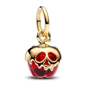 PANDORA Moments Disney Villains Böse Königin Apfel Charm-Anhänger aus Sterling Silber mit vergoldeter Metalllegierung, Kompatibel Moments Armbänder, 763421C01 PANDORA Moments Disney Villains Böse Königin Apfel Charm-Anhänger aus Sterling Silber mit vergoldeter Metalllegierung, Kompatibel Moments Armbänder, 763421C01