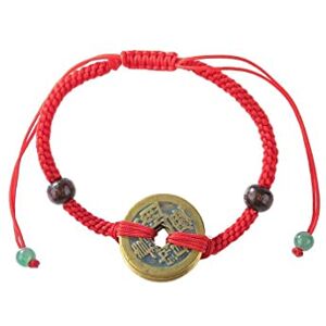 lachineuse – Feng-Shui-Armband – 6 Kupfermünzen – Erfolg und Wohlstand – antike chinesische Münzen – verstellbare rote Kordel – inklusive Satinbeutel – asiatische Geschenkidee lachineuse – Feng-Shui-Armband – 6 Kupfermünzen – Erfolg und Wohlstand – antike chinesische Münzen – verstellbare rote Kordel – inklusive Satinbeutel – asiatische Geschenkidee