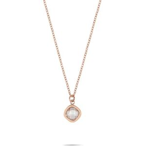 Tamaris Schmuck für Damen Halskette aus Edelstahl mit bunten Zirkoniasteinen, sommerlicher Look zum kombinieren, wasserfest, Roségold Tamaris Schmuck für Damen Halskette aus Edelstahl mit bunten Zirkoniasteinen, sommerlicher Look zum kombinieren, wasserfest, Roségold