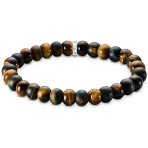 THOMAS SABO Armband Tigerauge Goldbraun und Blaugold Recyceltes 925 Silber, geschw. 21,00 cm A2196-826-2-L17 THOMAS SABO Armband Tigerauge Goldbraun und Blaugold Recyceltes 925 Silber, geschw. 21,00 cm A2196-826-2-L17
