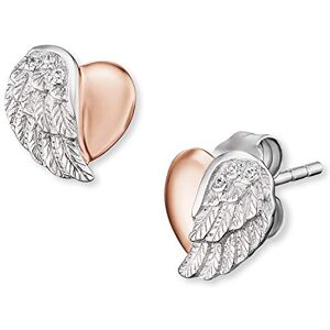 Engelsrufer Damen Ohrstecker Herzflügel Bicolor aus Sterling Silber mit Zirkonia, nickelfrei Engelsrufer Damen Ohrstecker Herzflügel Bicolor aus Sterling Silber mit Zirkonia, nickelfrei
