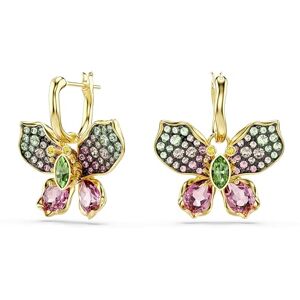 Swarovski Idyllia Drop-Ohrhänger, Mehrfarbige und Vergoldete Ohrringe mit Schmetterlingsmotiv und Strahlenden Kristallen, Größe: 2.4 x 2.1 cm Swarovski Idyllia Drop-Ohrhänger, Mehrfarbige und Vergoldete Ohrringe mit Schmetterlingsmotiv und Strahlenden Kristallen, Größe: 2.4 x 2.1 cm