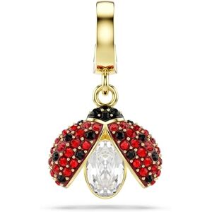Swarovski Idyllia Charm, Verschiedene Schliffe, Marienkäfer, Rot, Goldlegierungsschicht Swarovski Idyllia Charm, Verschiedene Schliffe, Marienkäfer, Rot, Goldlegierungsschicht