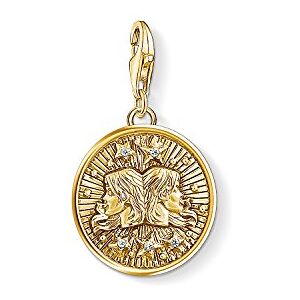 THOMAS SABO Charm-Anhänger Sternzeichen Zwilling 925er Sterlingsilber; 750er Gelbgold Vergoldung THOMAS SABO Charm-Anhänger Sternzeichen Zwilling 925er Sterlingsilber; 750er Gelbgold Vergoldung