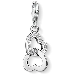 THOMAS SABO Damen Charm-Anhänger Herzen Zirkonia Charm Club 925 Sterling Silber 0863-051-14 THOMAS SABO Damen Charm-Anhänger Herzen Zirkonia Charm Club 925 Sterling Silber 0863-051-14