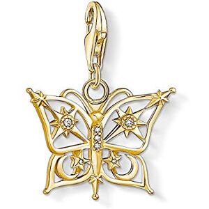 THOMAS SABO Charm-Anhänger, Sterlingsilber, vergoldet, Zirkonia, Schmetterling, Gold THOMAS SABO Charm-Anhänger, Sterlingsilber, vergoldet, Zirkonia, Schmetterling, Gold