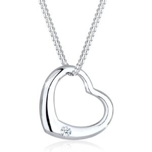 DIAMORE Elli DIAMONDS Halskette Damen Herz Anhänger mit Diamant (0.03 ct.) in 925 Sterling Silber DIAMORE Elli DIAMONDS Halskette Damen Herz Anhänger mit Diamant (0.03 ct.) in 925 Sterling Silber