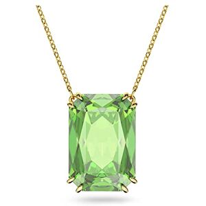 Swarovski Millenia Halskette, Grüne und Vergoldete Damenhalskette mit Strahlendem Anhänger Swarovski Millenia Halskette, Grüne und Vergoldete Damenhalskette mit Strahlendem Anhänger