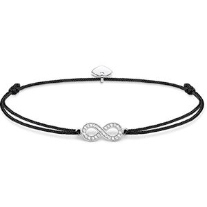 THOMAS SABO Damen Armband Schwarz Little Secret Unendlichkeitszeichen Infinity 925 Sterling Silber LS003-401-11-L20v THOMAS SABO Damen Armband Schwarz Little Secret Unendlichkeitszeichen Infinity 925 Sterling Silber LS003-401-11-L20v