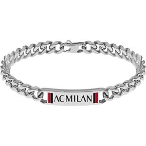 A.C. Milan AC Milan Armband aus Edelstahl 316L mit Emaille, Taglia Unica, Edelstahl, Keine A.C. Milan AC Milan Armband aus Edelstahl 316L mit Emaille, Taglia Unica, Edelstahl, Keine