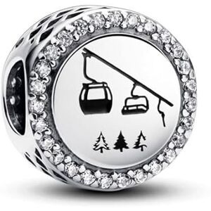 PANDORA Berge Charm aus Sterling Silber mit Zirkonia, kompatibel Moments, 792016CZ_E077 PANDORA Berge Charm aus Sterling Silber mit Zirkonia, kompatibel Moments, 792016CZ_E077