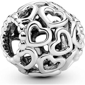 PANDORA All Over-Herzen Charm Sterling-Silber 11 x 11 x 10,7 mm (T/H/B) PANDORA All Over-Herzen Charm Sterling-Silber 11 x 11 x 10,7 mm (T/H/B)