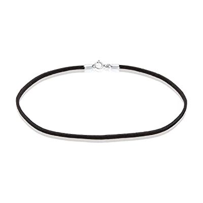 Elli Halskette Damen Choker Basic Trend mit Veloursleder Schwarz 925 Silber Elli Halskette Damen Choker Basic Trend mit Veloursleder Schwarz 925 Silber