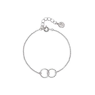 SINGULARU Circles Twist Armband Messingarmband 18Kt vergoldet oder rhodiniert Einheitsgröße Kettenlänge 19 cm mit Verlängerungsstück 3 cm Damenschmuck Made in Spain SINGULARU Circles Twist Armband Messingarmband 18Kt vergoldet oder rhodiniert Einheitsgröße Kettenlänge 19 cm mit Verlängerungsstück 3 cm Damenschmuck Made in Spain