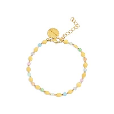 SINGULARU Solar Crystals Armband. Edelstahl mit 18 Kt Vergoldeter Beschichtung und Naturstein. Schmuck für Damen. SINGULARU Solar Crystals Armband. Edelstahl mit 18 Kt Vergoldeter Beschichtung und Naturstein. Schmuck für Damen.