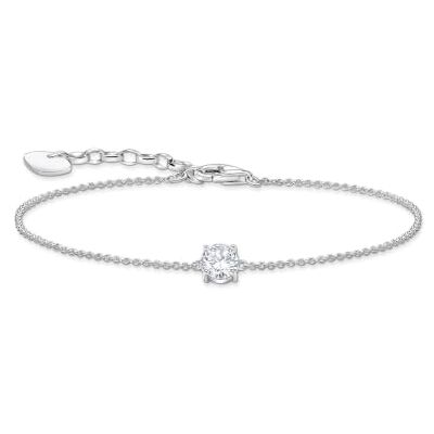 THOMAS SABO Armband mit weißem Zirkonia-Anhänger 925 Sterlingsilber THOMAS SABO Armband mit weißem Zirkonia-Anhänger 925 Sterlingsilber