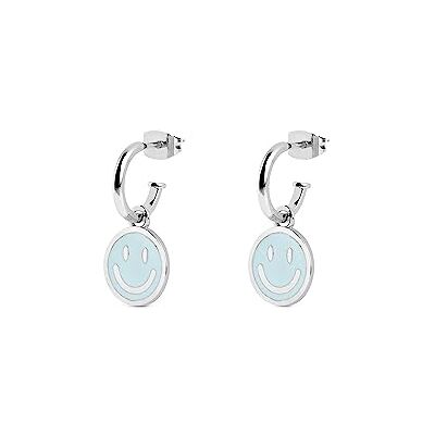 SINGULARU Ohrringe Smiley Enamel Ohrringe aus Messing mit 18 Karat Gold vergoldet. Creolen mit Schnappverschluss Schmuck für Damen SINGULARU Ohrringe Smiley Enamel Ohrringe aus Messing mit 18 Karat Gold vergoldet. Creolen mit Schnappverschluss Schmuck für Damen