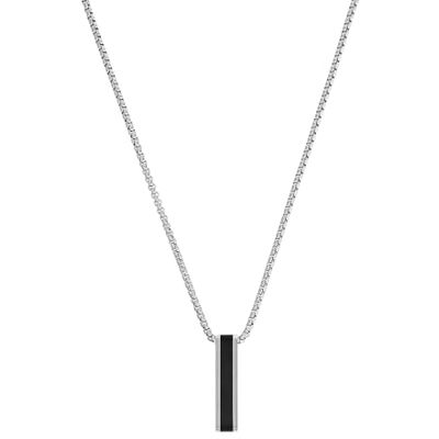 s.Oliver Kette mit Anhänger Edelstahl Herren Halsschmuck, 55+5 cm, Silber, Kommt in Schmuck Geschenk Box, 2035796 s.Oliver Kette mit Anhänger Edelstahl Herren Halsschmuck, 55+5 cm, Silber, Kommt in Schmuck Geschenk Box, 2035796