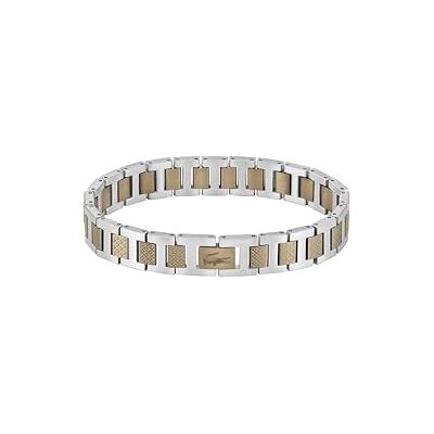 Lacoste Gliederarmband für Herren Kollektion METROPOLE in Edelstahl Verziert mit Petit-Piqué-Muster 2040117 Lacoste Gliederarmband für Herren Kollektion METROPOLE in Edelstahl Verziert mit Petit-Piqué-Muster 2040117