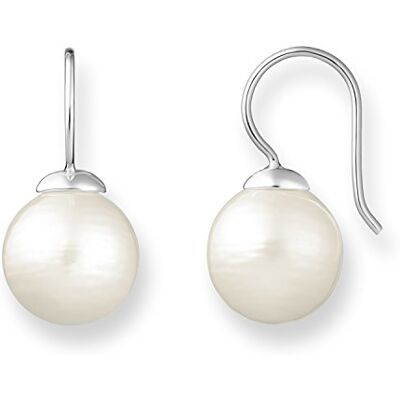 THOMAS SABO Damen Ohrringe Ohrstecker Imitationsperle weiß 925 Sterling Silber H1405-028-14 THOMAS SABO Damen Ohrringe Ohrstecker Imitationsperle weiß 925 Sterling Silber H1405-028-14