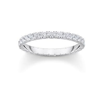 THOMAS SABO Ring in zartem Design mit weißen Steinen Recyceltes 925 Sterling Silber Zirkonia TR2467-051-14 THOMAS SABO Ring in zartem Design mit weißen Steinen Recyceltes 925 Sterling Silber Zirkonia TR2467-051-14