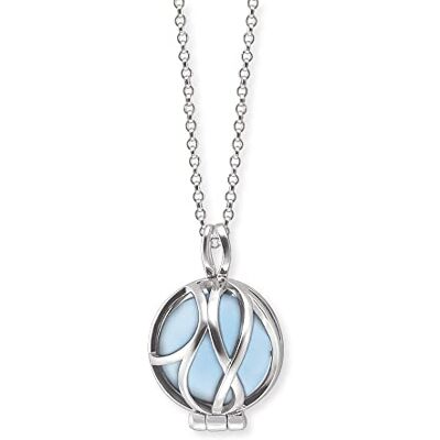 Engelsrufer Damen Halskette aus Sterling Silber und Kraftstein Kugel Anhänger Karabinerverschluss in drei Längen verstellbar nickelfrei Engelsrufer Damen Halskette aus Sterling Silber und Kraftstein Kugel Anhänger Karabinerverschluss in drei Längen verstellbar nickelfrei