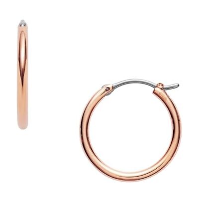 Fossil Ohrringe Für Frauen, 20,1mm X 16,2mm Rose Gold Edelstahl-Ohrringe, JOF00003791 Fossil Ohrringe Für Frauen, 20,1mm X 16,2mm Rose Gold Edelstahl-Ohrringe, JOF00003791