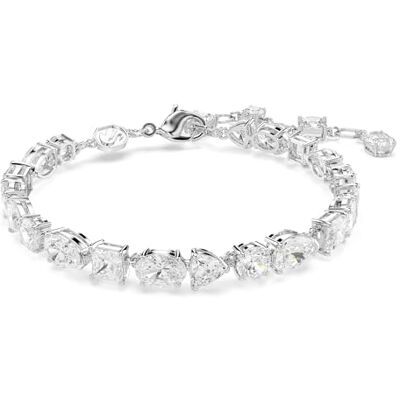 Swarovski Mesmera Armband, Rhodiniertes Damenarmband mit Weißen Zirkonia in Verschiedenen Schliffen und Größen, Mit Karabinerschließe, Armbandlänge: 15.5-20.5 cm, Armbandbreite: 0.5 cm Swarovski Mesmera Armband, Rhodiniertes Damenarmband mit Weißen Zirkonia in Verschiedenen Schliffen und Größen, Mit Karabinerschließe, Armbandlänge: 15.5-20.5 cm, Armbandbreite: 0.5 cm