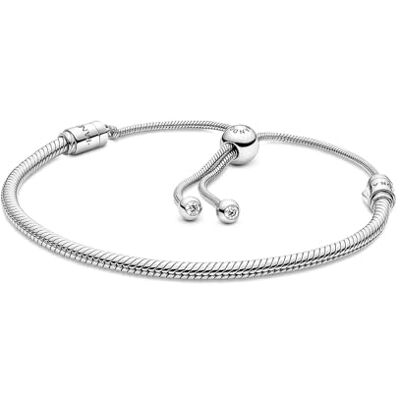 PANDORA Schlangenketten-Armband, 14-karätig Roségold-vergoldet, mit klarem Cubic Zirkonia PANDORA Schlangenketten-Armband, 14-karätig Roségold-vergoldet, mit klarem Cubic Zirkonia