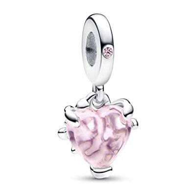PANDORA Rosafarbener Stammbaum & Herz Charm-Anhänger 792654C01 Anhänger PANDORA Rosafarbener Stammbaum & Herz Charm-Anhänger 792654C01 Anhänger