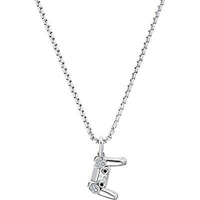 s.Oliver Kette mit Anhänger Edelstahl/Leder Jungen Kinder Halsschmuck, Motiv, Kommt in Schmuck Geschenk Box s.Oliver Kette mit Anhänger Edelstahl/Leder Jungen Kinder Halsschmuck, Motiv, Kommt in Schmuck Geschenk Box