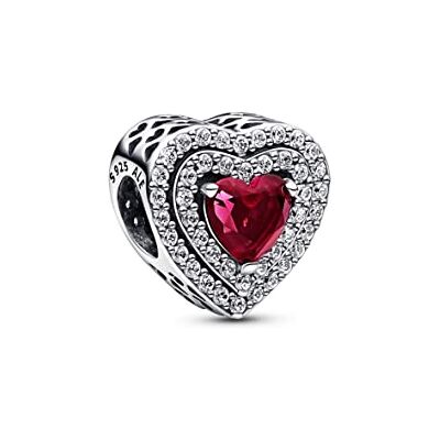PANDORA Funkelndes mehrstufiges Herz Charm 799218C02 Anhänger PANDORA Funkelndes mehrstufiges Herz Charm 799218C02 Anhänger