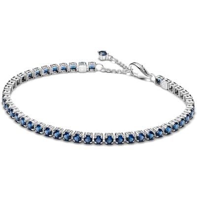 PANDORA Damen Tennis-Armband Silber Funkelndes Blau 591469C02 PANDORA Damen Tennis-Armband Silber Funkelndes Blau 591469C02