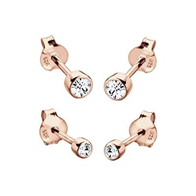 Elli Ohrringe Damen Ohrstecker 2er Set Basic mit Kristall in 925 Sterling Silber Elli Ohrringe Damen Ohrstecker 2er Set Basic mit Kristall in 925 Sterling Silber