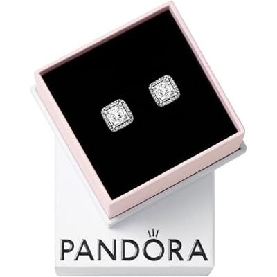 PANDORA 290591CZ Frauen zeitlose Eleganz Silber Knopf Ohrringe PANDORA 290591CZ Frauen zeitlose Eleganz Silber Knopf Ohrringe