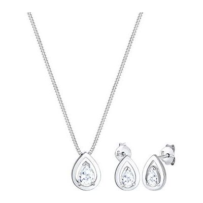 Elli Schmuckset Halskette und Ohrringe Silber 925 Tropfen Zirkonia Elli Schmuckset Halskette und Ohrringe Silber 925 Tropfen Zirkonia