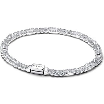PANDORA Damenarmband Silber Ovale Panzerkette mit Zirkonia 594227C01 PANDORA Damenarmband Silber Ovale Panzerkette mit Zirkonia 594227C01