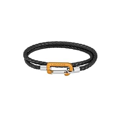 Lacoste Herren Lederarmbänder Kollektion MATT aus Doppelt Gewickeltem Leder mit Farbiger Karabinerverschluss – Erhältlich in Braun, Marineblau oder Schwarz Lacoste Herren Lederarmbänder Kollektion MATT aus Doppelt Gewickeltem Leder mit Farbiger Karabinerverschluss – Erhältlich in Braun, Marineblau oder Schwarz
