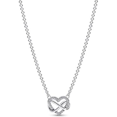 PANDORA Moments Halskette Ewigkeitsherz, 14-karätig vergoldet, mit klarem Cubic Zirkonia PANDORA Moments Halskette Ewigkeitsherz, 14-karätig vergoldet, mit klarem Cubic Zirkonia