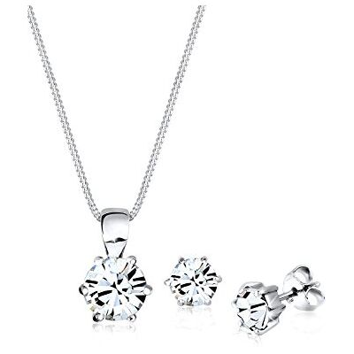 Elli Damen-Schmuck-Set Basic mit Kristallen aus 925er Sterlingsilber Elli Damen-Schmuck-Set Basic mit Kristallen aus 925er Sterlingsilber
