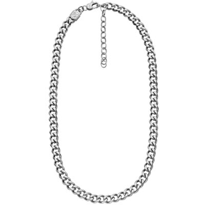 Fossil Drew Herren-Edelstahl-Halskette mit Karabinerverschluss Fossil Drew Herren-Edelstahl-Halskette mit Karabinerverschluss