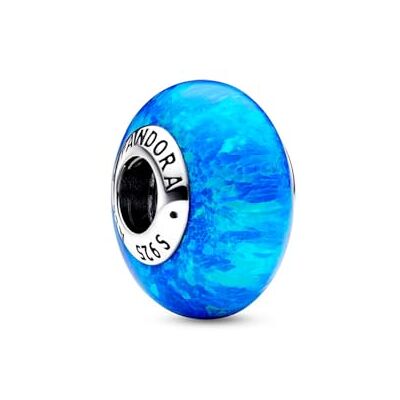 PANDORA Moments Schillerndes Tiefblaues Ozean Charm aus Sterling Silber mit künstlichem Opal, Kompatibel Moments, Größe: 13,6 cm, 791691C02 PANDORA Moments Schillerndes Tiefblaues Ozean Charm aus Sterling Silber mit künstlichem Opal, Kompatibel Moments, Größe: 13,6 cm, 791691C02