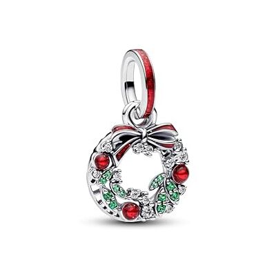 PANDORA Weihnachtskranz Doppelter Charm-Anhänger 794238C01 Charm Anhänger PANDORA Weihnachtskranz Doppelter Charm-Anhänger 794238C01 Charm Anhänger