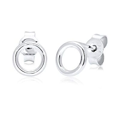 Elli Damen Ohrringe Basic Kreis Rund Geo Minimal in 925 Sterling Silber Elli Damen Ohrringe Basic Kreis Rund Geo Minimal in 925 Sterling Silber