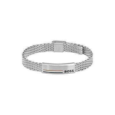 Boss Jewelry Mesh-Armband für Herren Kollektion ALEN aus Edelstahl – Erhältlich in Silber, Gold oder Schwarz Boss Jewelry Mesh-Armband für Herren Kollektion ALEN aus Edelstahl – Erhältlich in Silber, Gold oder Schwarz