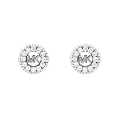 Michael Kors Damenohrringe aus silberfarbenem Halbedelstein mit Stecker Michael Kors Damenohrringe aus silberfarbenem Halbedelstein mit Stecker
