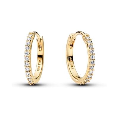 PANDORA Timeless Funkelnde Mini-Creolen mit 14K vergoldeter Metalllegierung und Zirkonia, 264649C01 PANDORA Timeless Funkelnde Mini-Creolen mit 14K vergoldeter Metalllegierung und Zirkonia, 264649C01