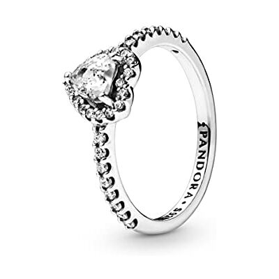 PANDORA Timeless Ring abgestuftes Herz, Sterlingsilber, mit klarem Cubic Zirkonia PANDORA Timeless Ring abgestuftes Herz, Sterlingsilber, mit klarem Cubic Zirkonia