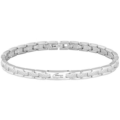 Lacoste Gliederarmband für Herren Kollektion METROPOLE in Edelstahl Verziert mit Petit-Piqué-Muster 2040117 Lacoste Gliederarmband für Herren Kollektion METROPOLE in Edelstahl Verziert mit Petit-Piqué-Muster 2040117