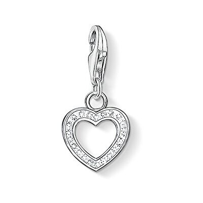 THOMAS SABO Charm Club Original love theme with Lobster Clasp 925 Sterling Silver Jewellery Compatible with Bracelets & Necklaces THOMAS SABO Charm Club Original love theme with Lobster Clasp 925 Sterling Silver Jewellery Compatible with Bracelets & Necklaces